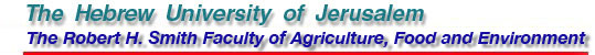 the hebrew university - 
faculty of agriculture - banner